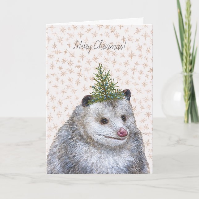 Party 'Possum Christmas card (Front)
