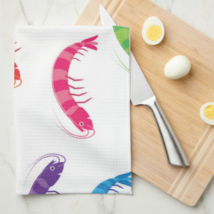 Party Prawns Tea Towel