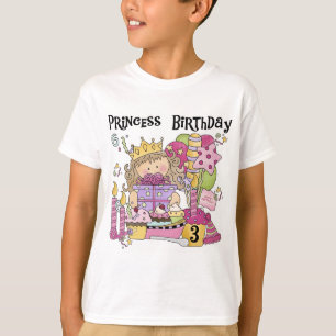 Party Princess 3rd Birthday Tshirts and Gifts