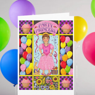 Party Princess Birthday Card