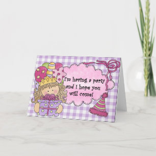 Party Princess Birthday Invitations