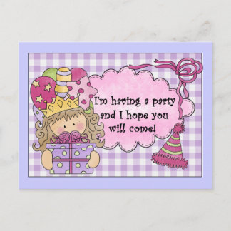 Party Princess Birthday Invitations
