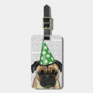 Party Pug 2 Luggage Tag