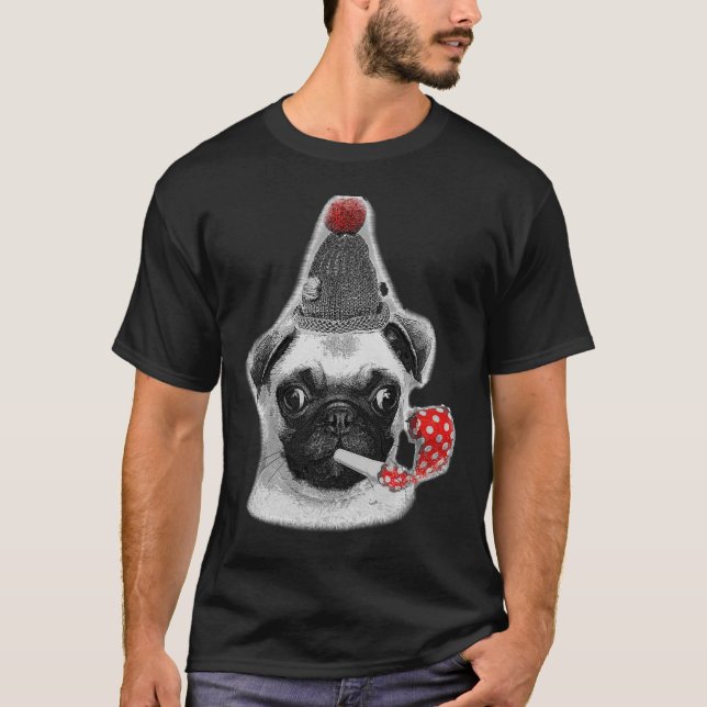 Party Pug Classic T-Shirt 242 (Front)