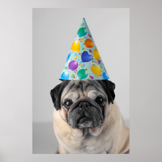 Party Pug Poster (Front)