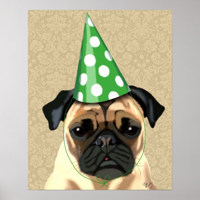 Party Pug Poster (Front)