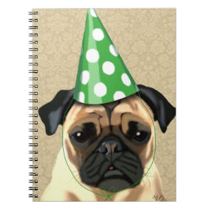 Party Pug Spiral Notebook