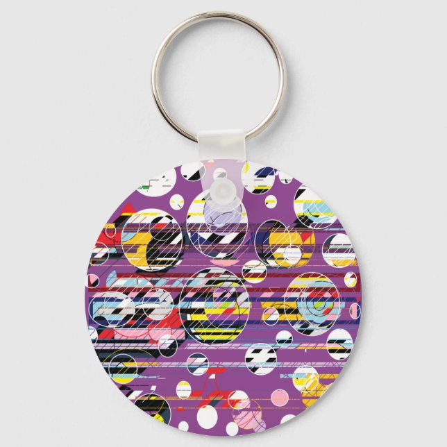 Party Purple Key Ring (Front)