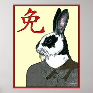 Party Rabbit Poster