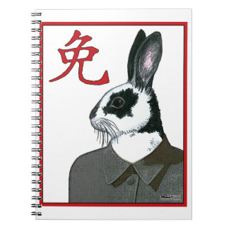 Party Rabbit Spiral Notebook