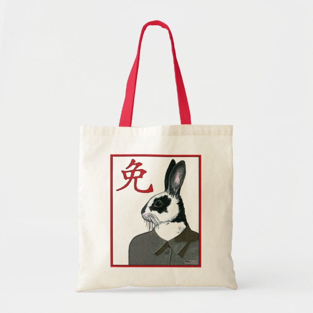 Party Rabbit Tote Bag (Front)