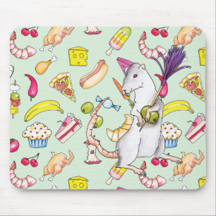 Party rat mouse pad