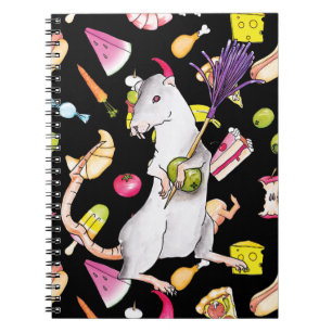 Party rat spiral notebook