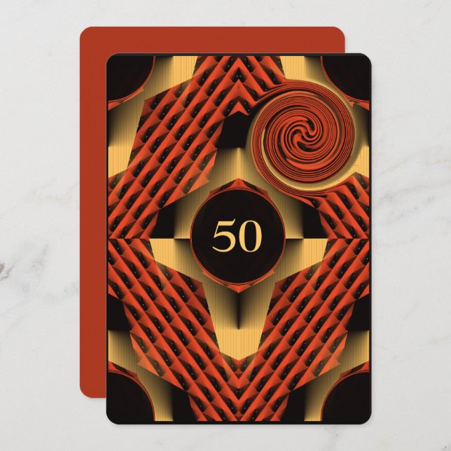 Party Red Invitation (Front/Back)