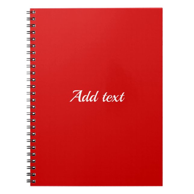 Party red solid colour, Template,  Notebook (Front)