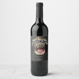 Party Save the Date Tiki Bar Hut Shack Wine Label