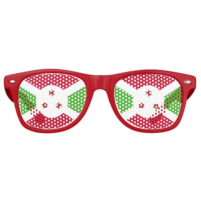 Party Shades Sunglasses - Burundi flag (Front)