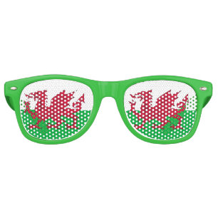 Party Shades Sunglasses - Wales flag, UK