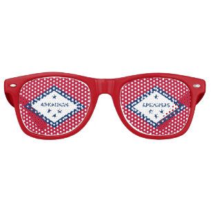 Party Shades Sunglasses with flag of Akansas, USA