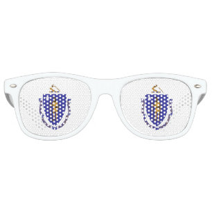 Party Shades Sunglasses with flag of Massachusetts