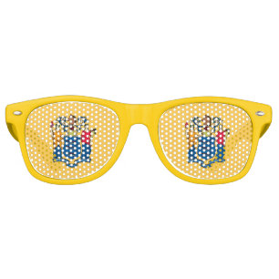 Party Shades Sunglasses with flag of New Jersey