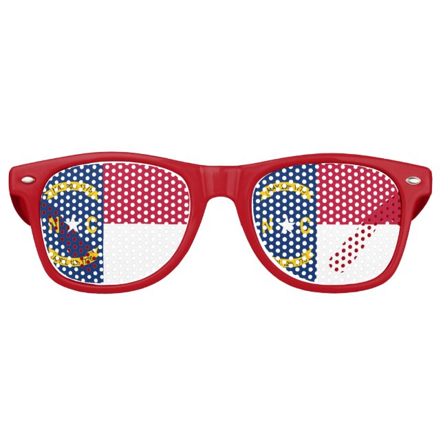 Party Shades Sunglasses with North Carolina flag (Front)