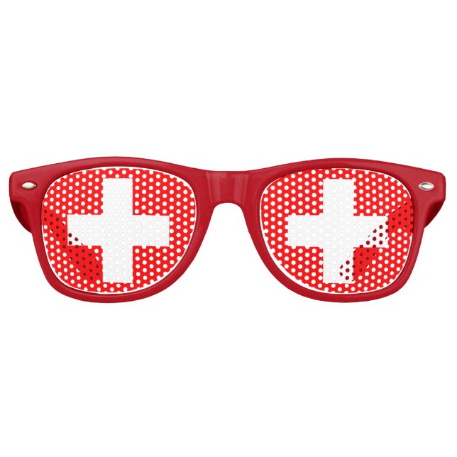 Party Shades & Switzerland Sunglasses / Swiss flag (Front)