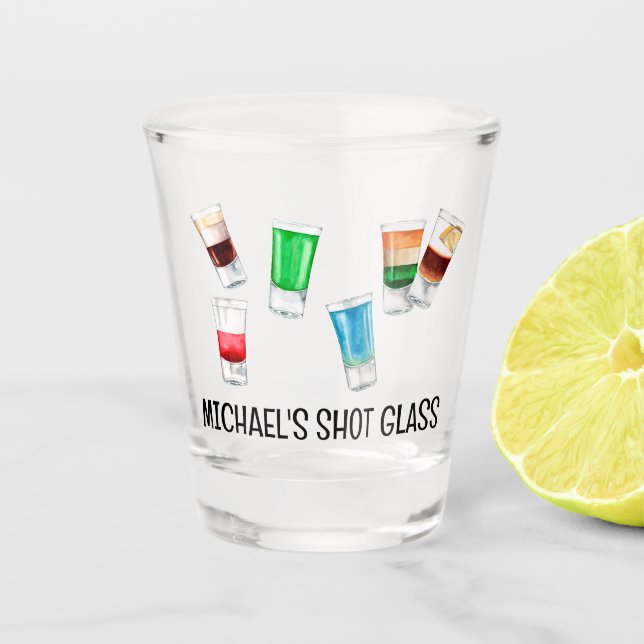 Party Shot Drink Alcohol Party Personalised Gift Glass (Front)