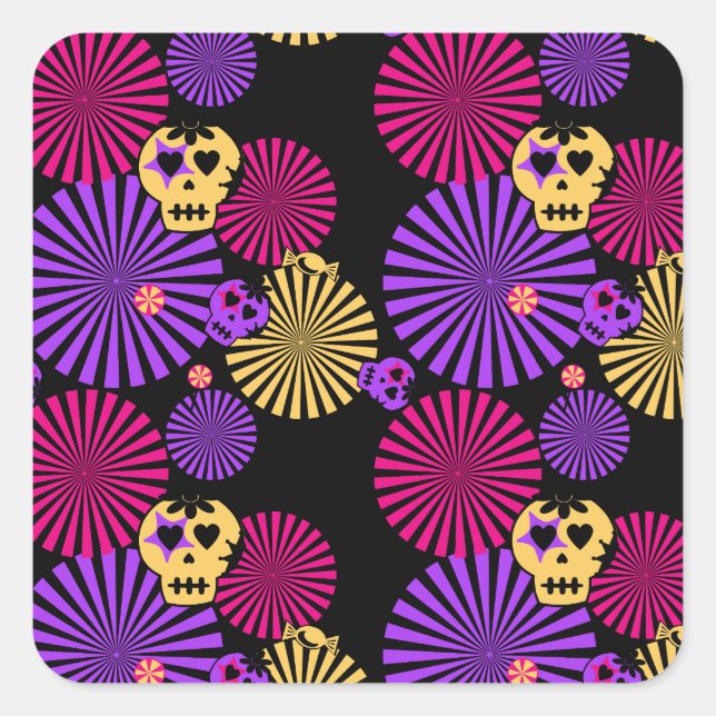 Party skulls stickers (Front)