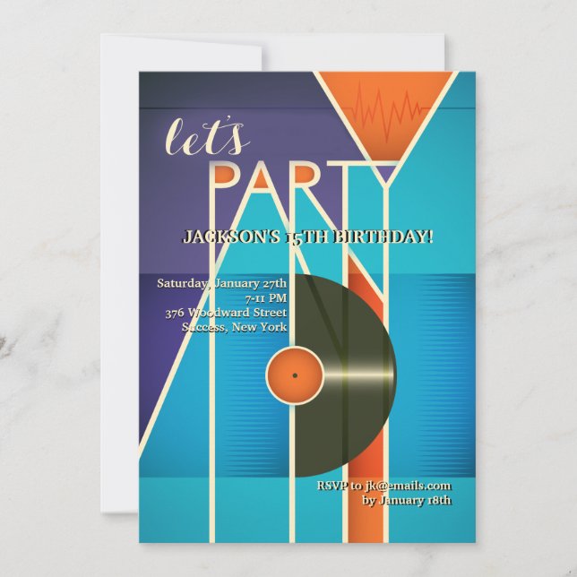Party Sounds Invitation (Front)