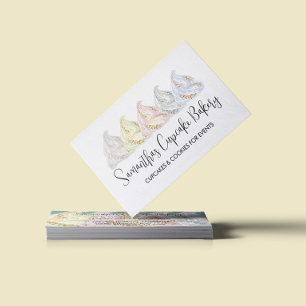 Party Sparkle Cookies Bakery Cupcake Business Card