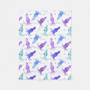 Party Squid Pattern Fleece Blanket