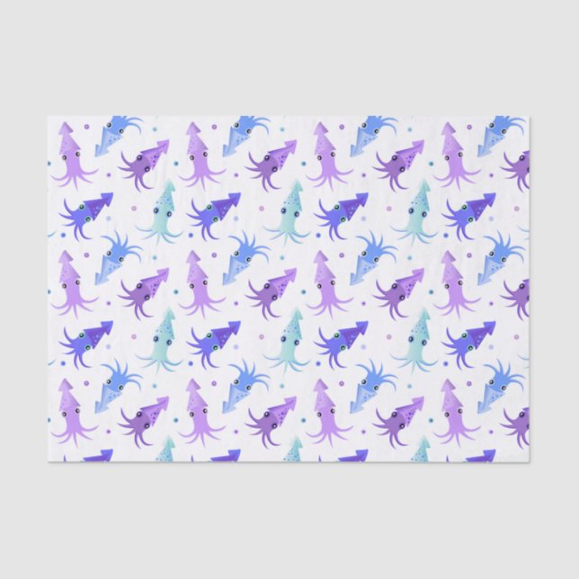 Party Squid Pattern Tissue Paper (Front)