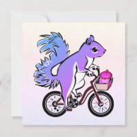 Party Squirrel Riding a Bicycle