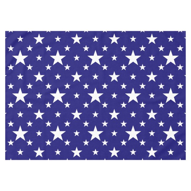 Party Stars on Blue Tablecloth (Front (Horizontal))