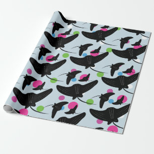 Party Stingray Colourful Pattern Wrapping Paper