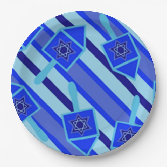 Party Supplies - Chanukah Paper Plates Designs (Front)