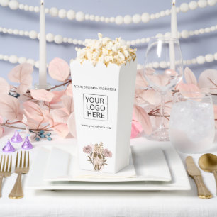 Party Supplies Custom Logo & Text Popcorn Favour Box