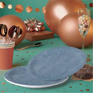 Party Supply Blue Jean Denim Paper Plate