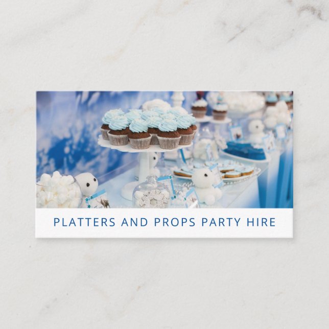 Party Supply Event Hire Business Card (Front)
