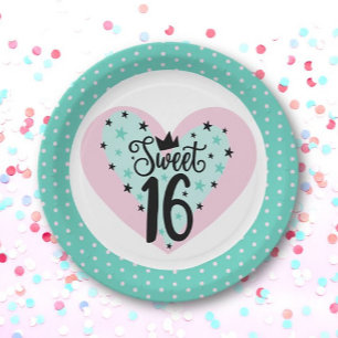 Party! Sweet 16 Birthday  Paper Plate