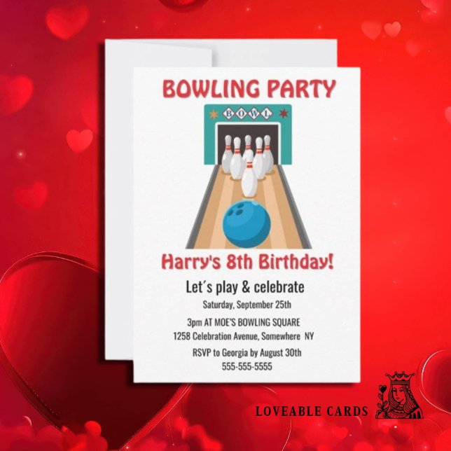 Party Ten Pin Invitation (Epic Ten Pin Party Invitations for Kids' Unforgettable Fun!)