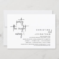 Party the night away, Wedding Elopement Dinner