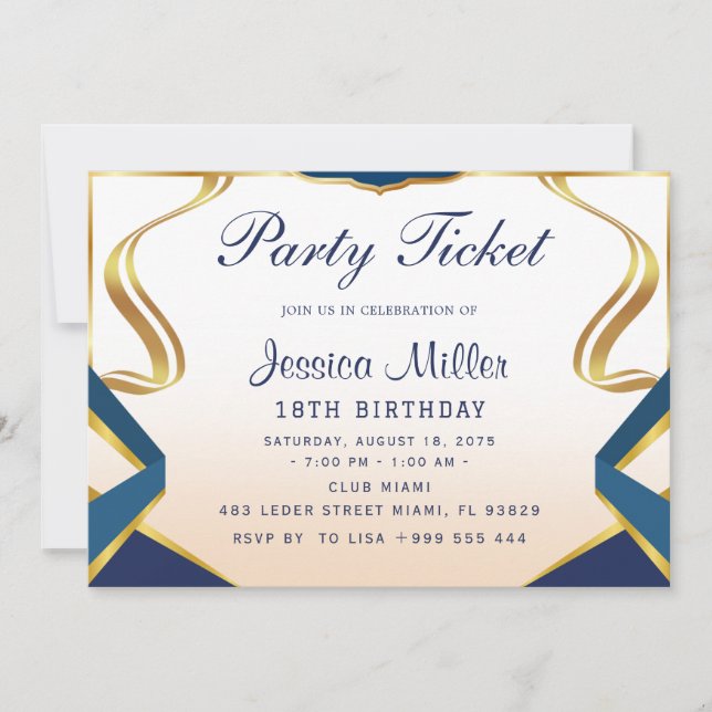 Party Ticket Invitation (Front)
