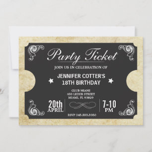 Party Ticket Invitation