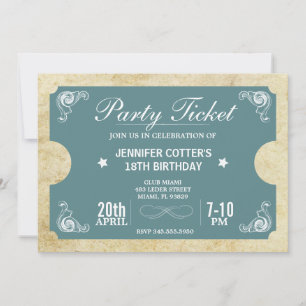Party Ticket Invitation