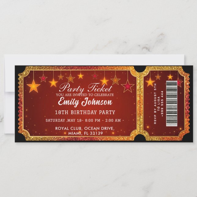 Party Ticket Invitation 2026 (Front)