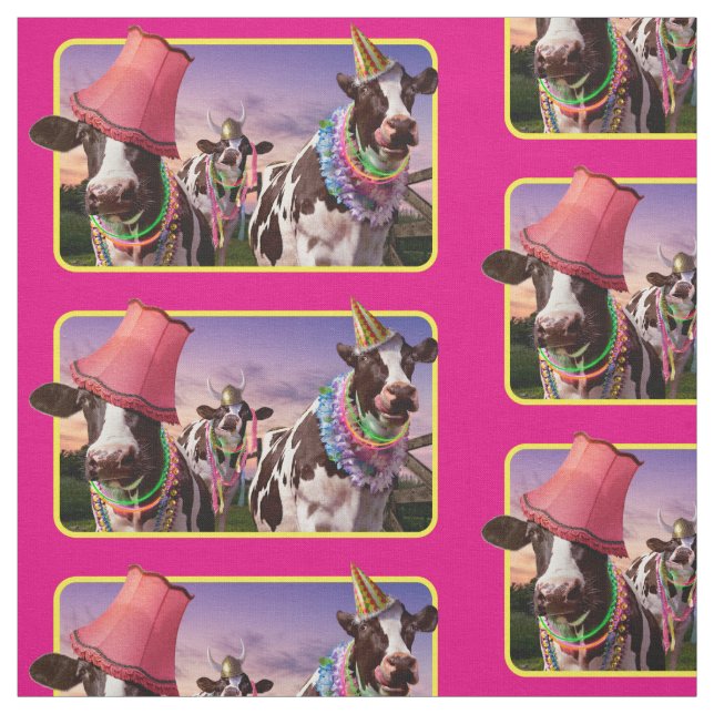 Party 'Til The Cows Come Home Fabric (Swatch)
