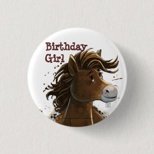 Party Time Appaloosa Horse 3 Cm Round Badge