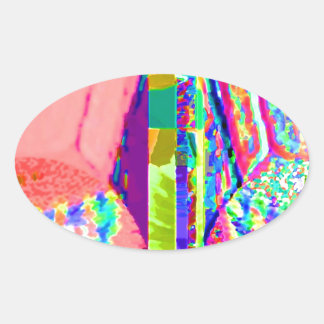 PARTY TIME ART for Clubs Cabarets Dancing Fun GIFT Oval Sticker